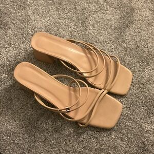Elegant Tan Women's Heeled Sandals